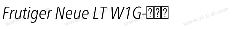 Frutiger Neue LT W1G字体转换